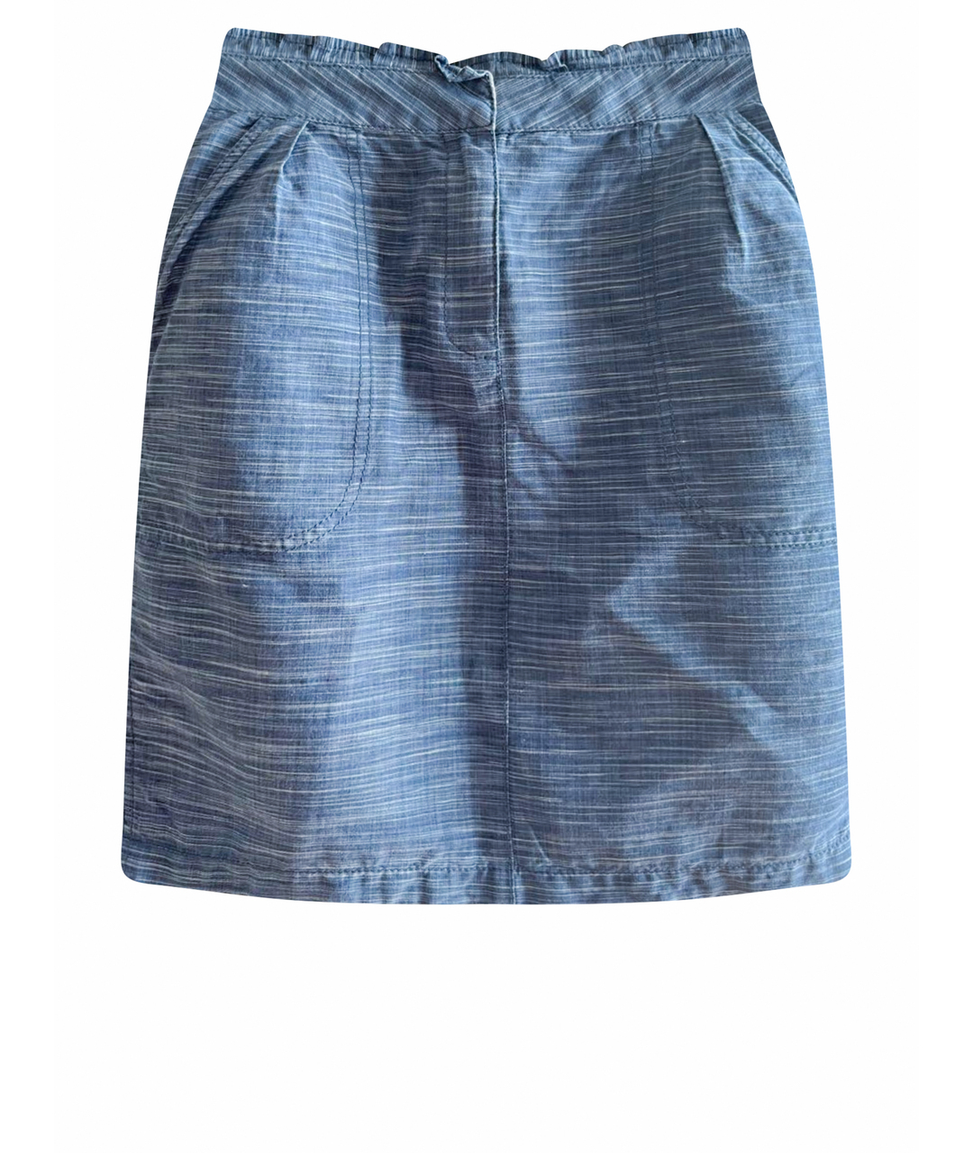 J.CREW Синяя льняная юбка мини, фото 1