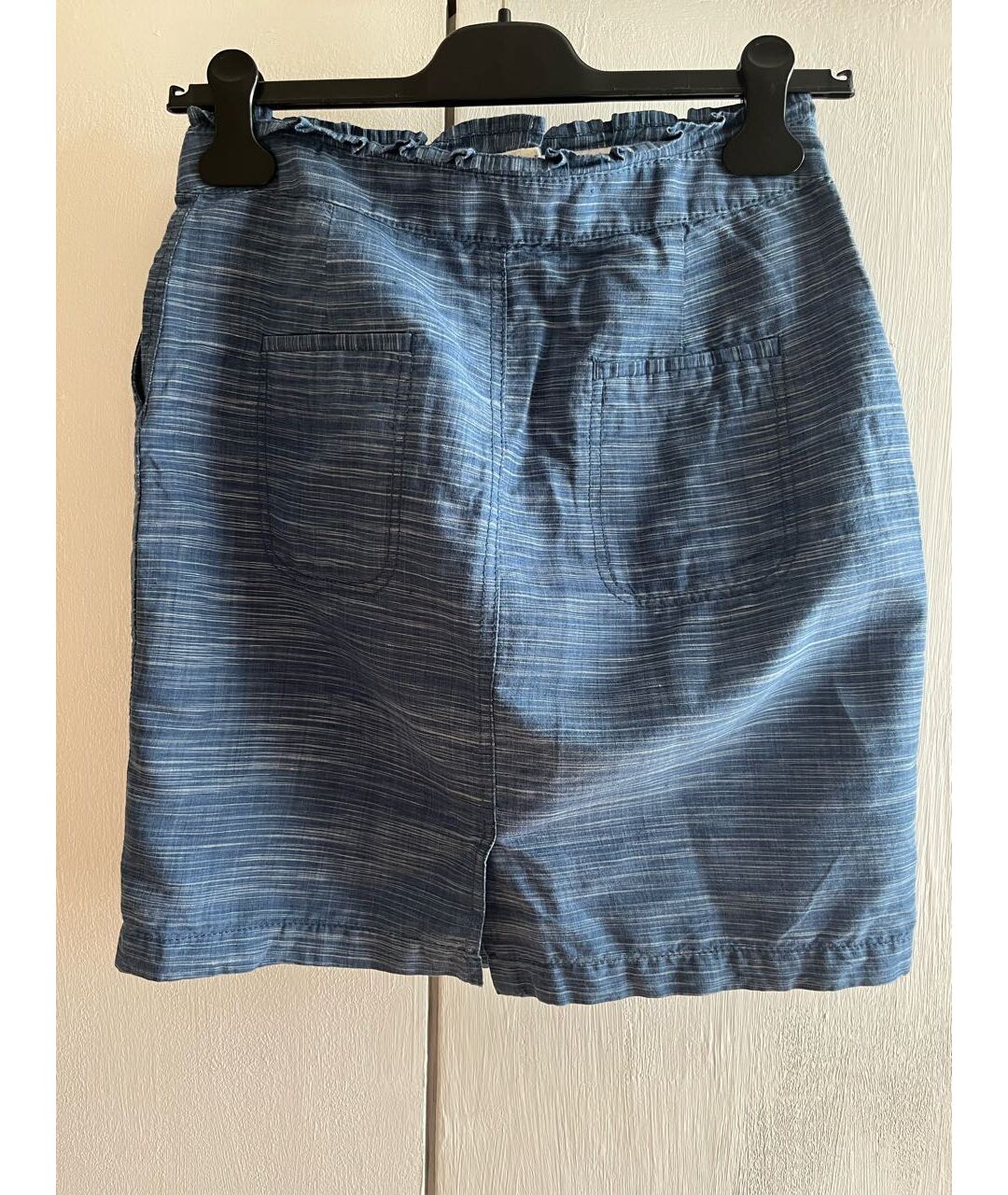 J.CREW Синяя льняная юбка мини, фото 2