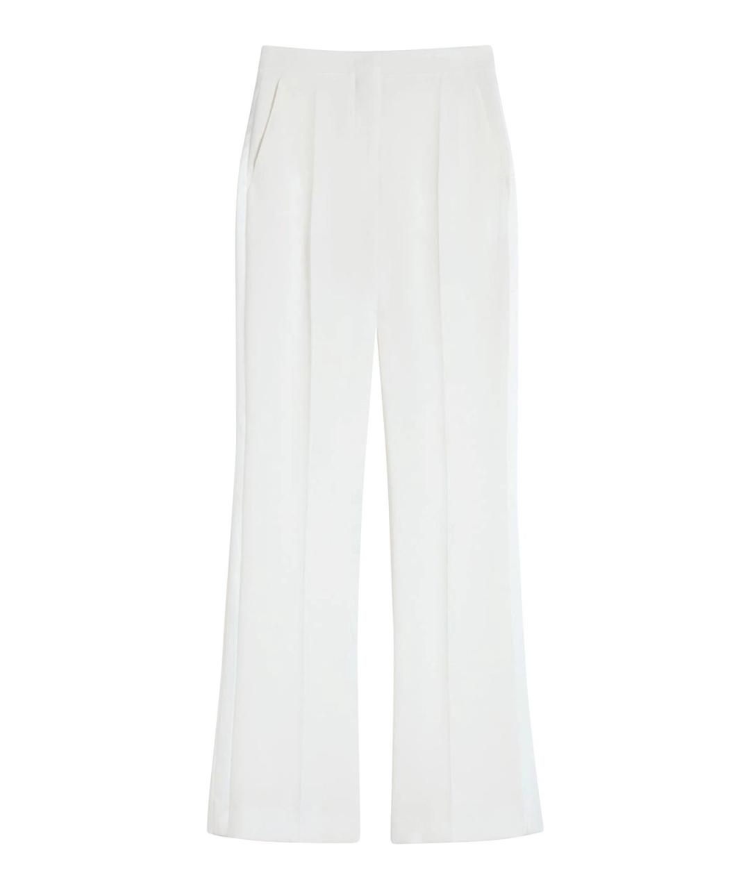 MAX MARA Белые полиэстеровые брюки широкие, фото 1