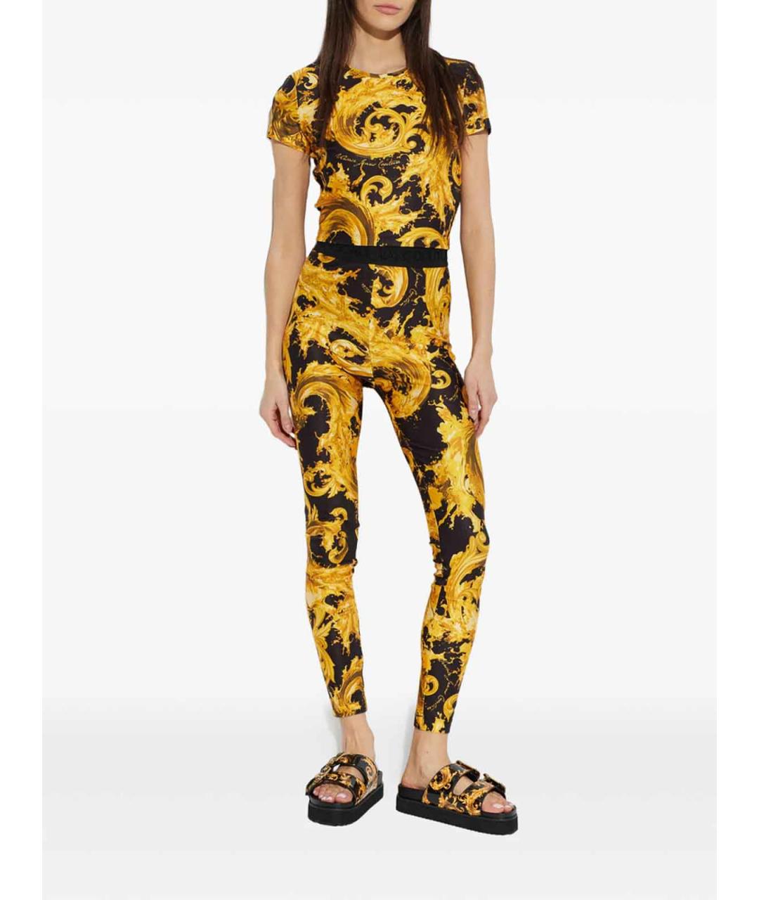 VERSACE JEANS COUTURE Черные сандалии, фото 6