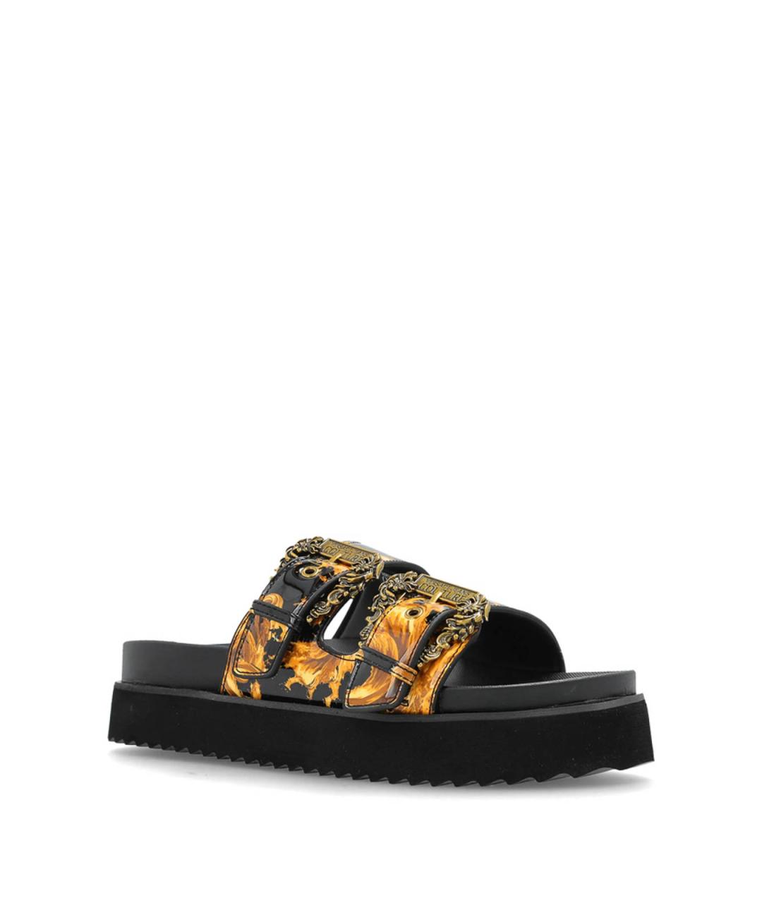 VERSACE JEANS COUTURE Черные сандалии, фото 5