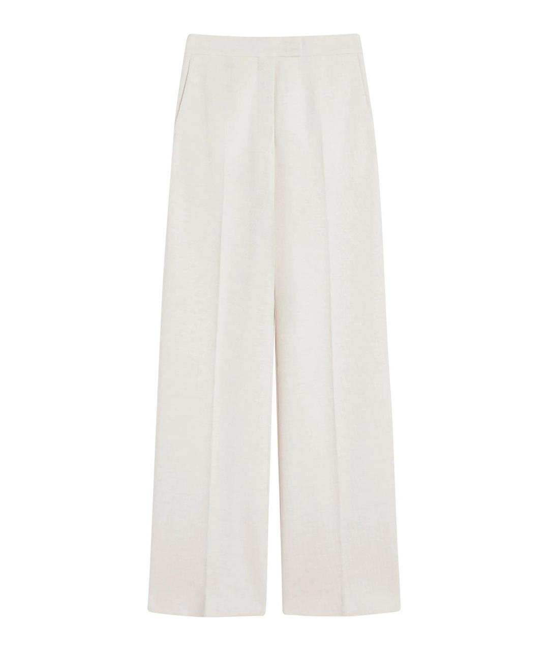 MAX MARA Бежевые шерстяные брюки широкие, фото 1