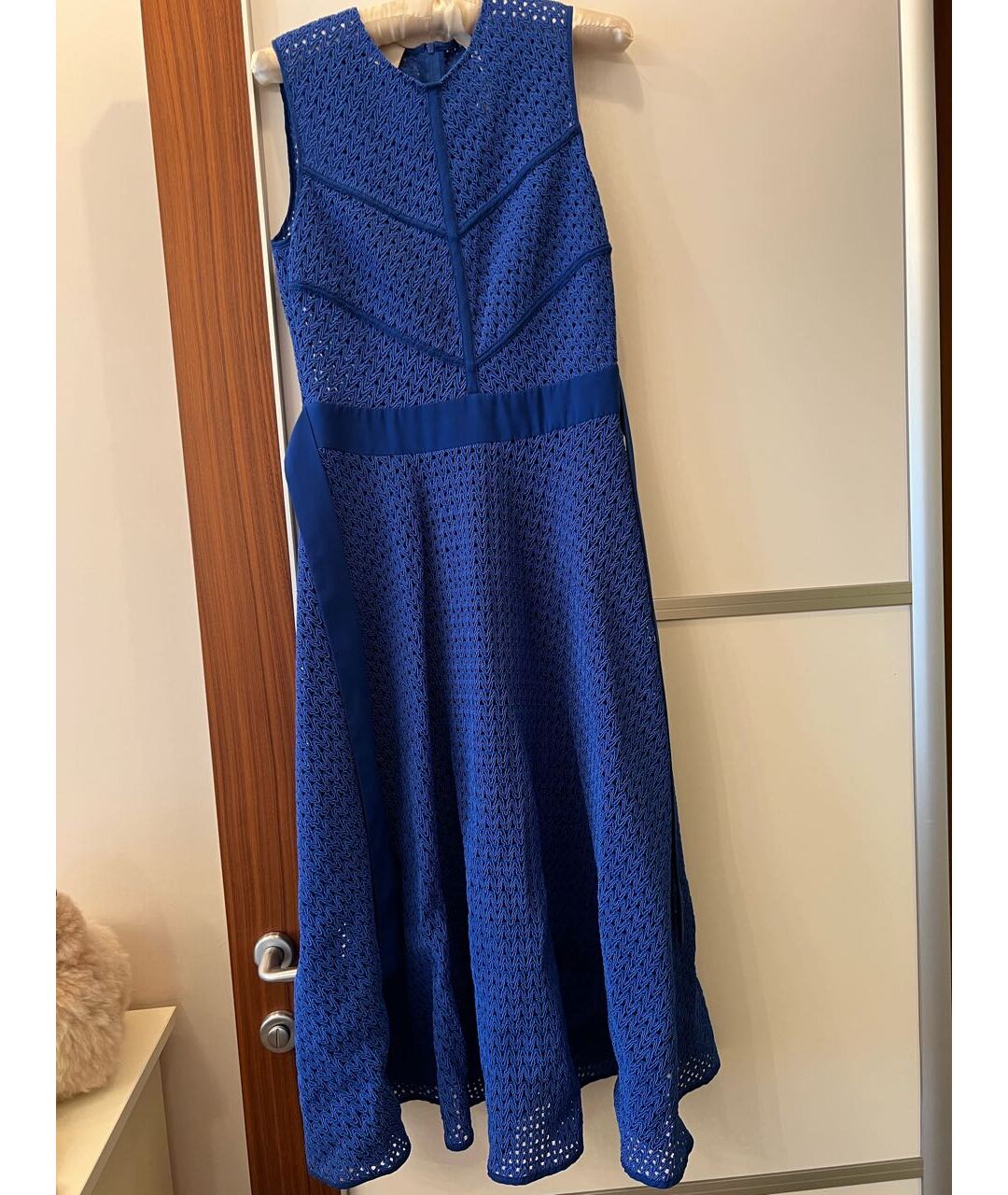 PINKO Синее полиамидовое коктейльное платье, фото 4