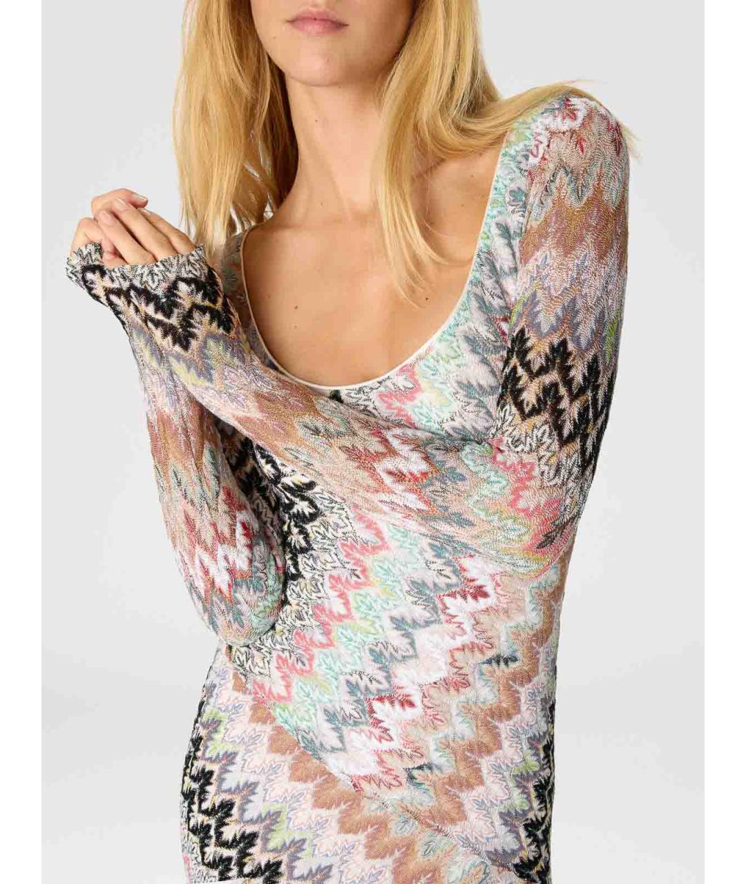 MISSONI Мульти вискозное повседневное платье, фото 4