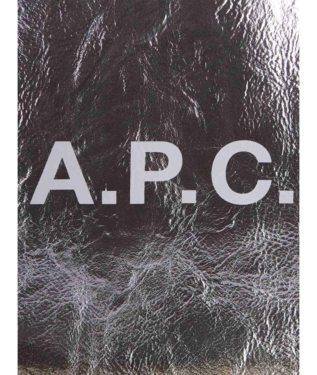A.P.C. Серебряная сумка тоут, фото 2