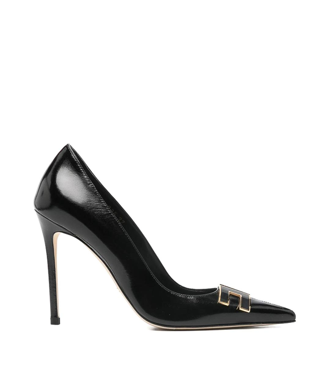 ELISABETTA FRANCHI Черные кожаные туфли, фото 1