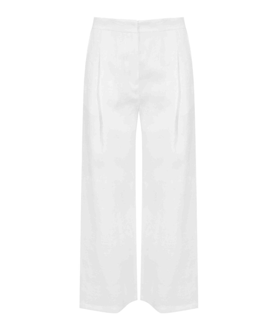 MAX MARA STUDIO Белые прямые брюки, фото 1