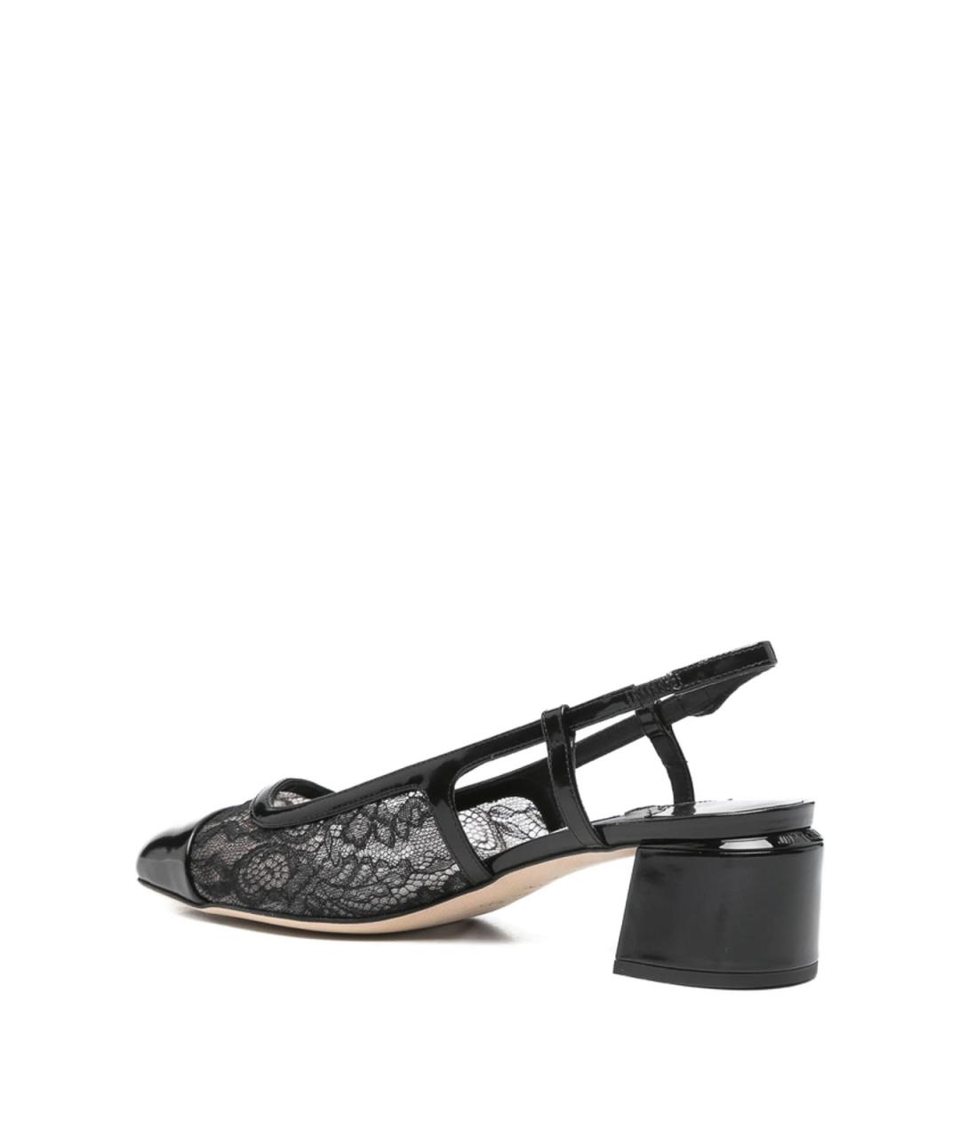 JIMMY CHOO Черные кожаные босоножки, фото 3