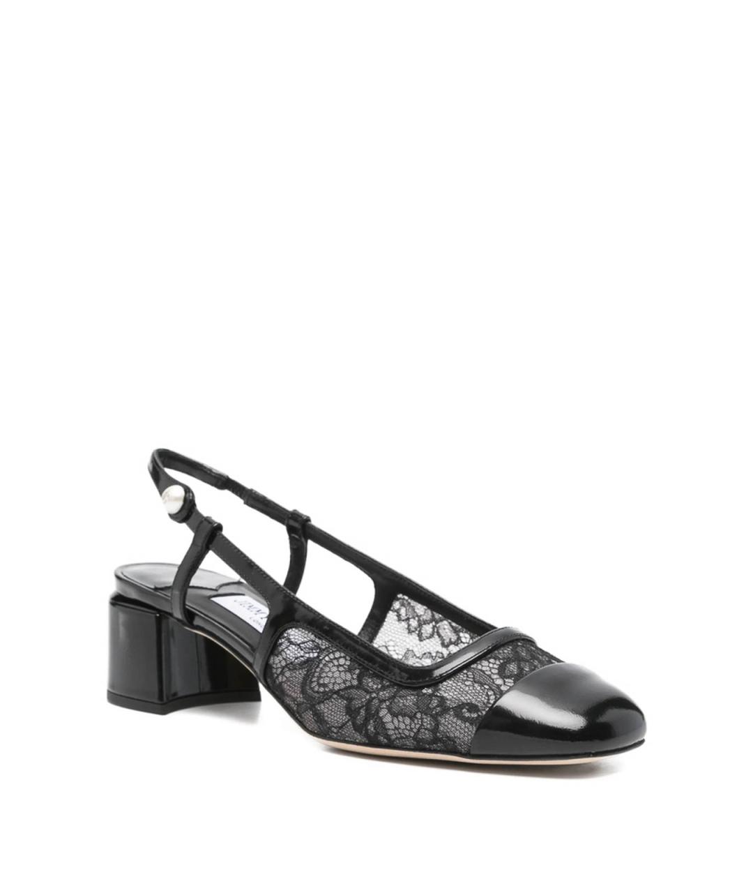 JIMMY CHOO Черные кожаные босоножки, фото 2