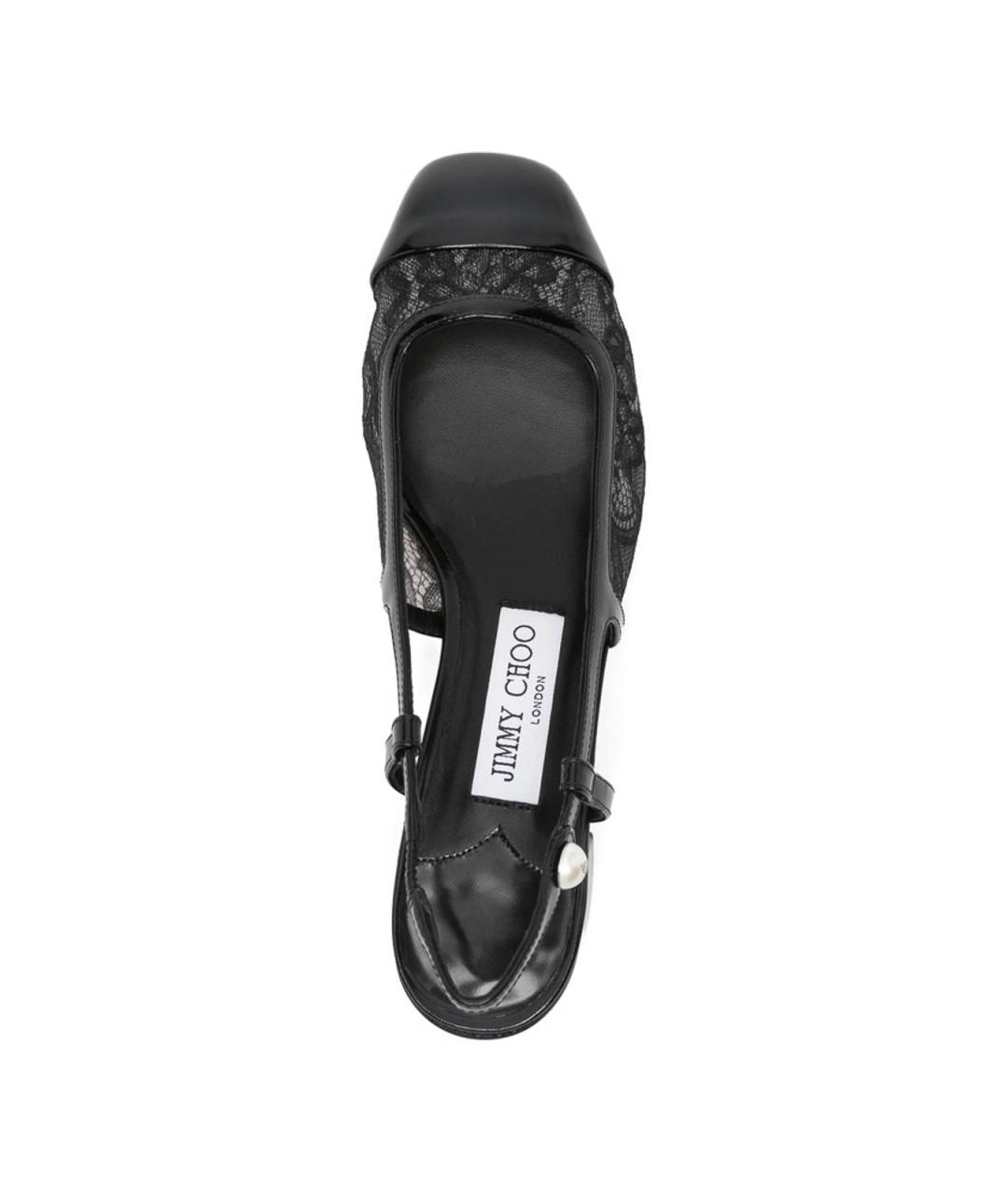 JIMMY CHOO Черные кожаные босоножки, фото 4