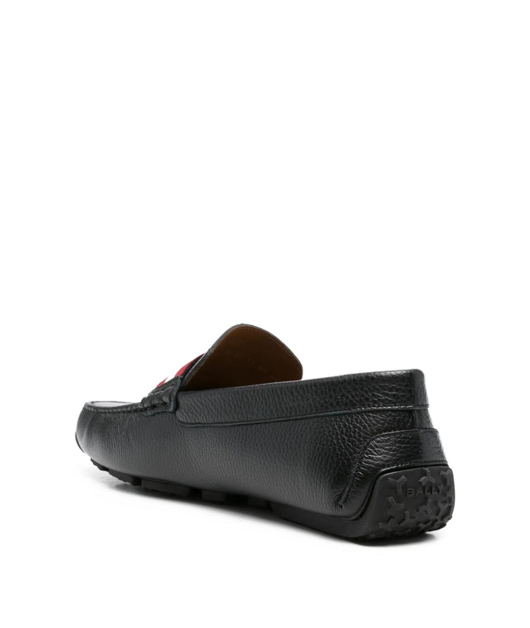 BALLY Черные кожаные мокасины, фото 3