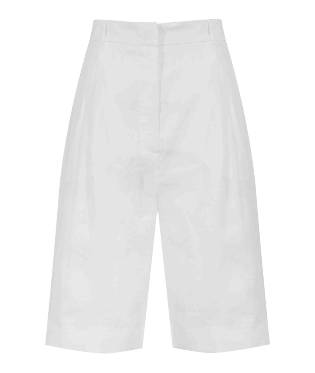 MAX MARA STUDIO Белые льняные шорты, фото 1