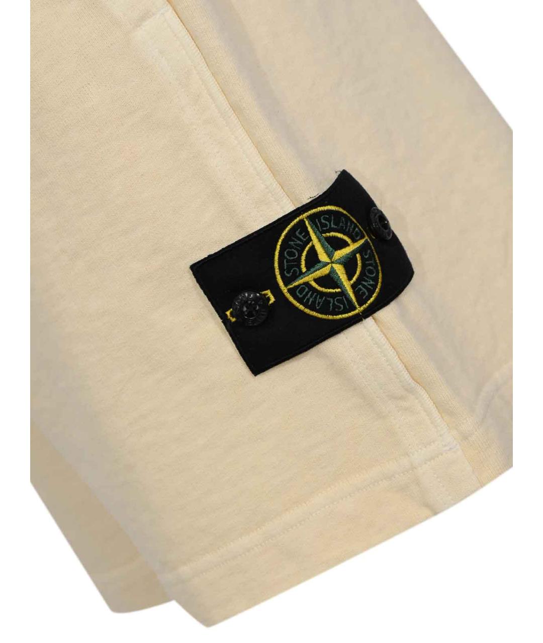 STONE ISLAND Бежевые хлопковые шорты, фото 3