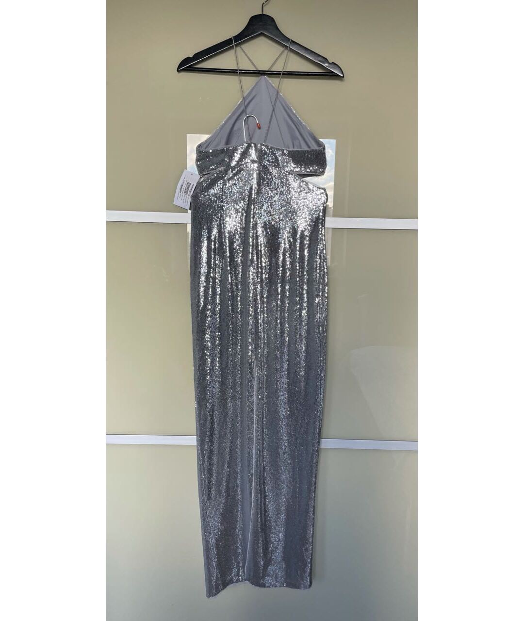 AIDAN MATTOX Серебряное полиэстеровое вечернее платье, фото 6