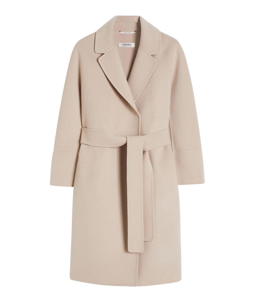 'S MAX MARA Бежевое шерстяное пальто, фото 1