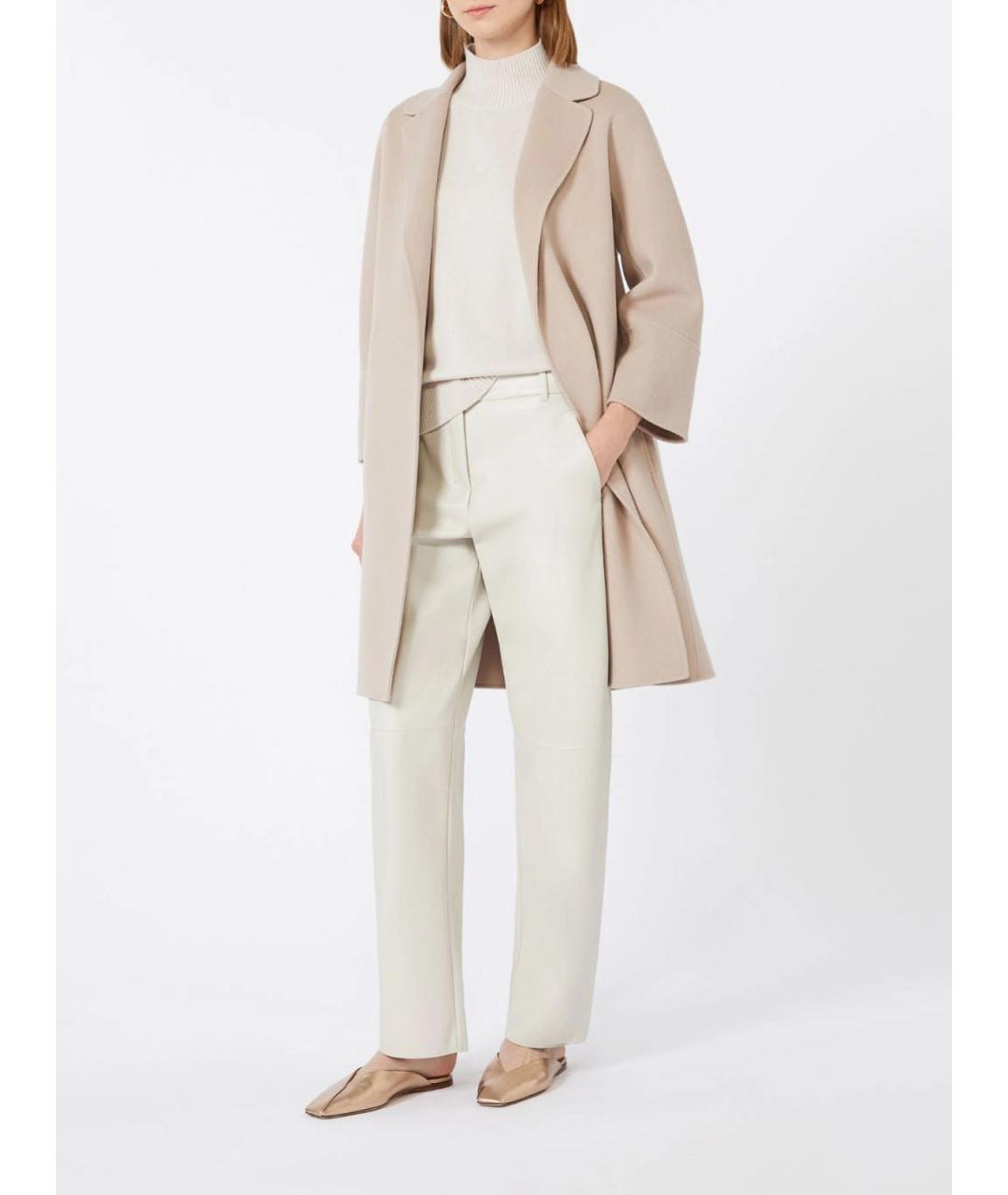 'S MAX MARA Бежевое шерстяное пальто, фото 2