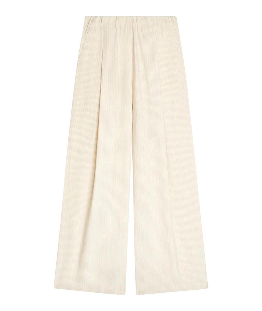 DRIES VAN NOTEN Бежевые хлопковые брюки широкие, фото 1
