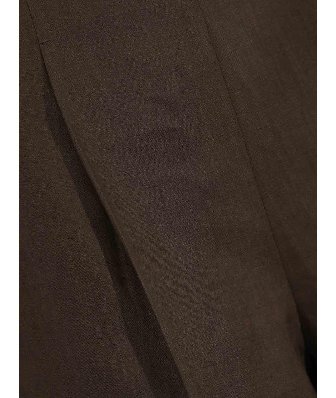 MM6 MAISON MARGIELA Коричневые льняные шорты, фото 3