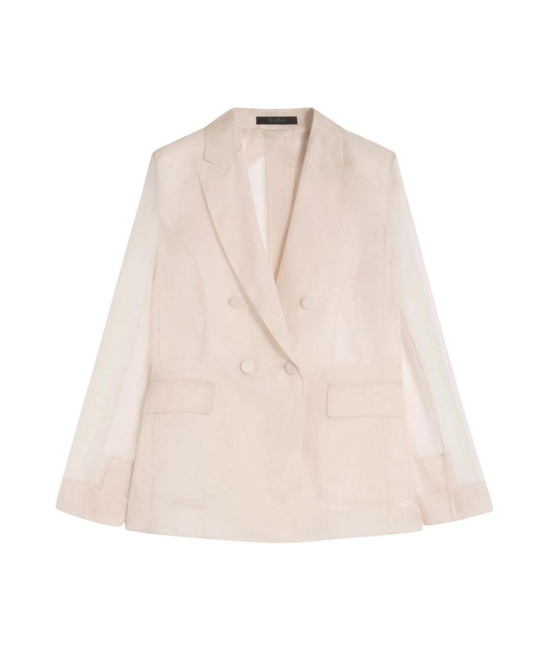 MAX MARA Розовый шелковый жакет/пиджак, фото 1