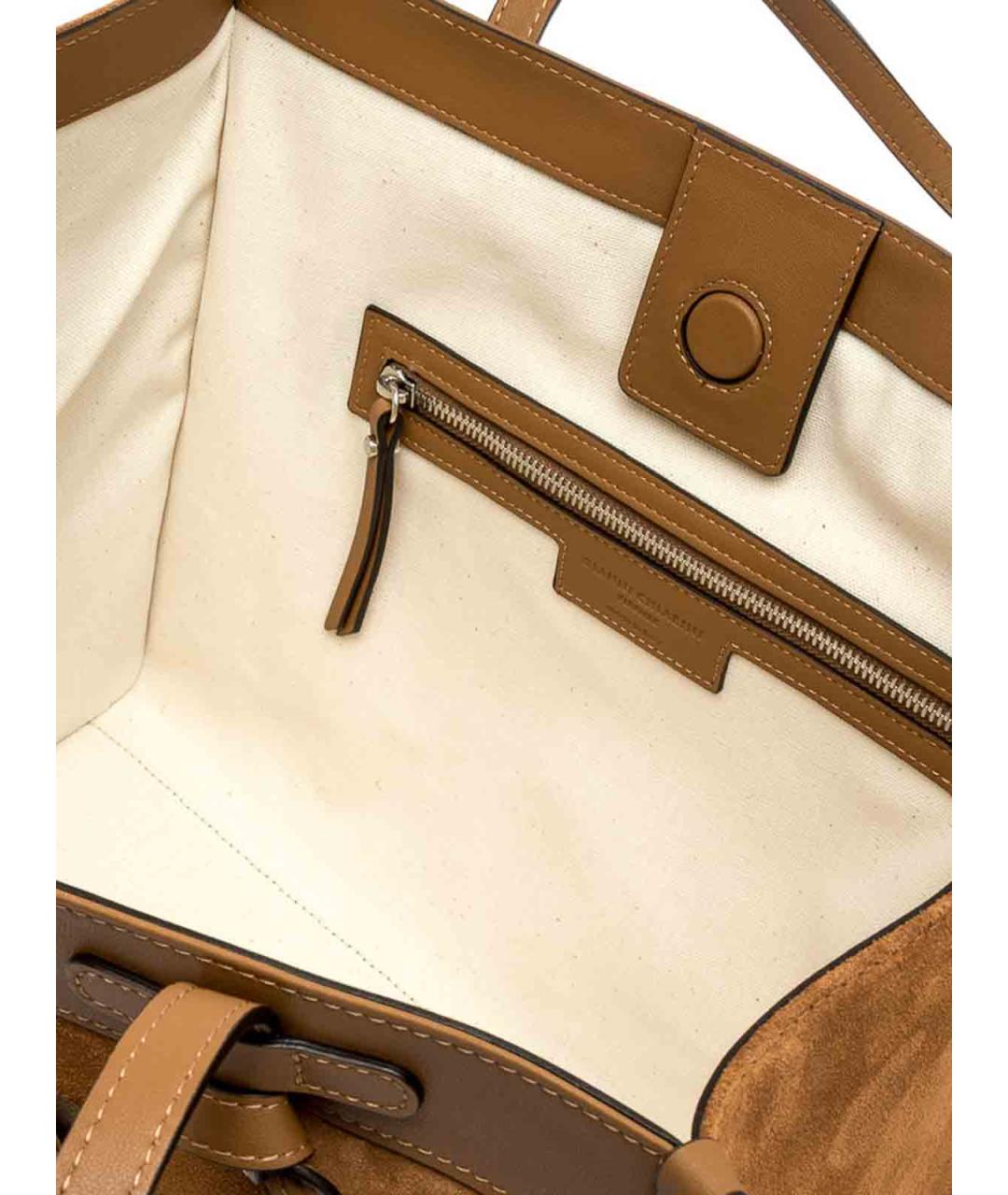 Gianni Chiarini Коричневая замшевая сумка тоут, фото 3