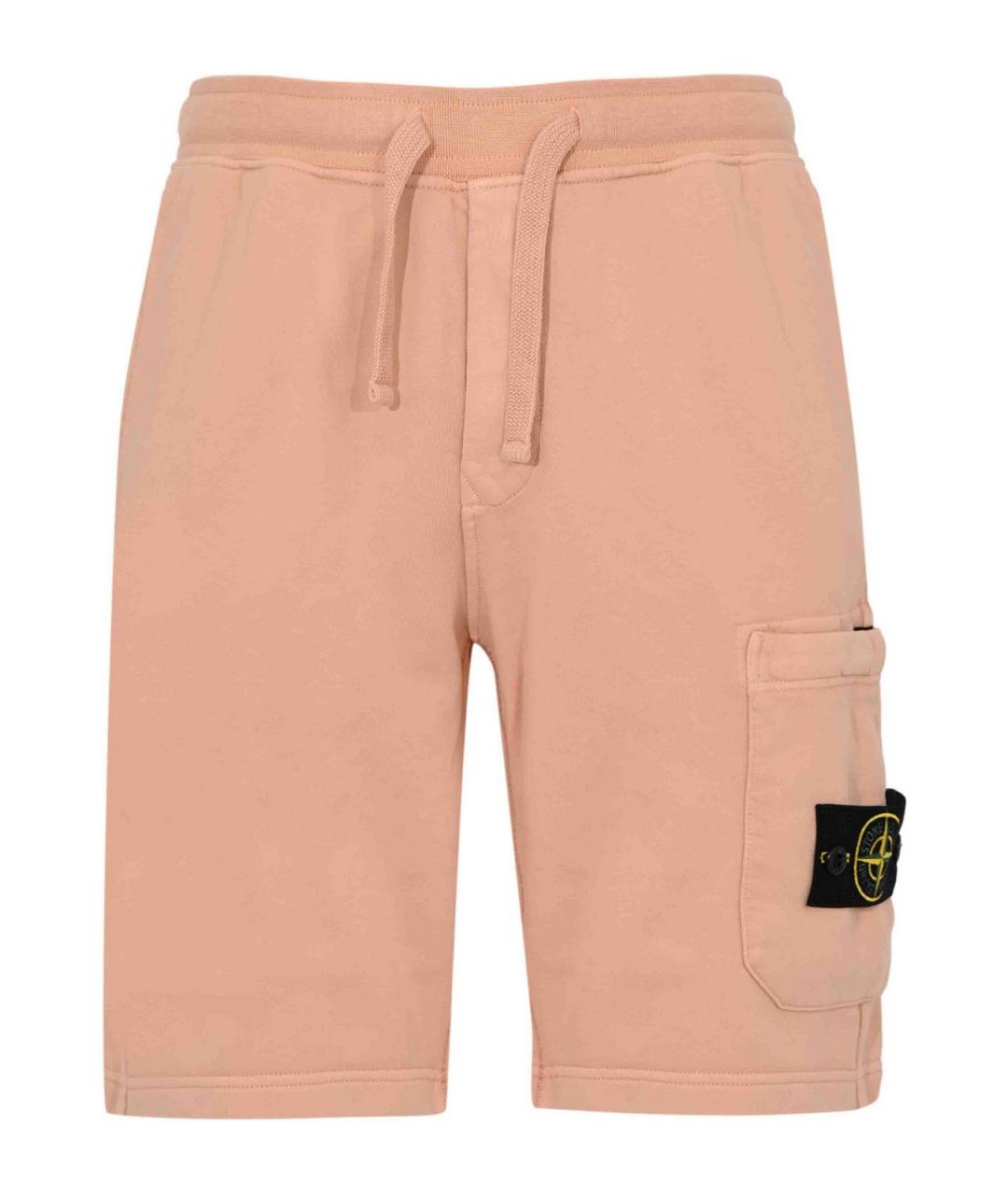 STONE ISLAND Оранжевые хлопковые шорты, фото 1