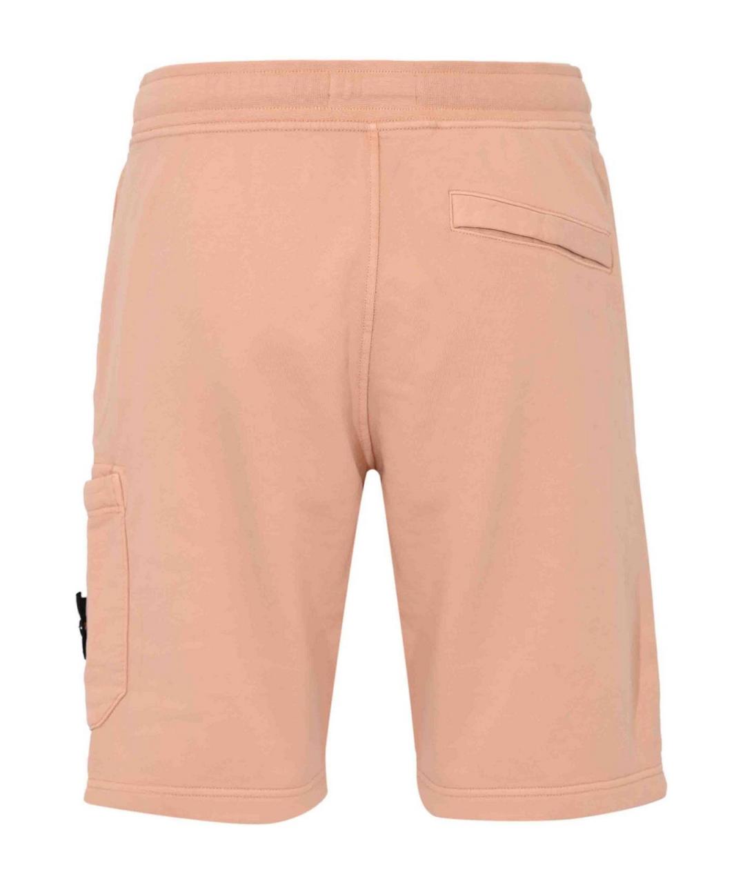 STONE ISLAND Оранжевые хлопковые шорты, фото 2