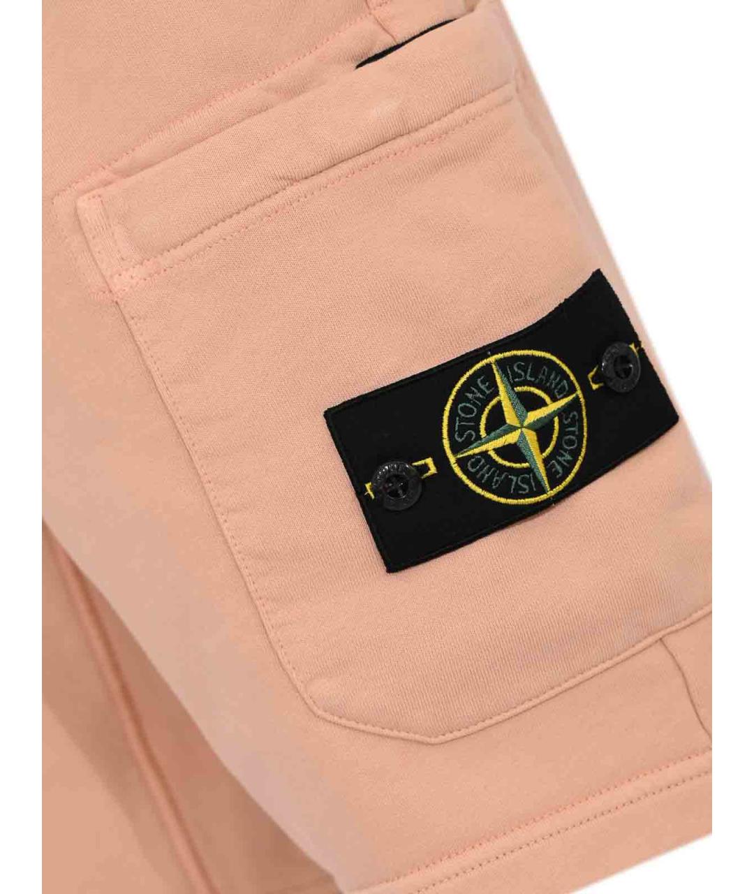 STONE ISLAND Оранжевые хлопковые шорты, фото 3