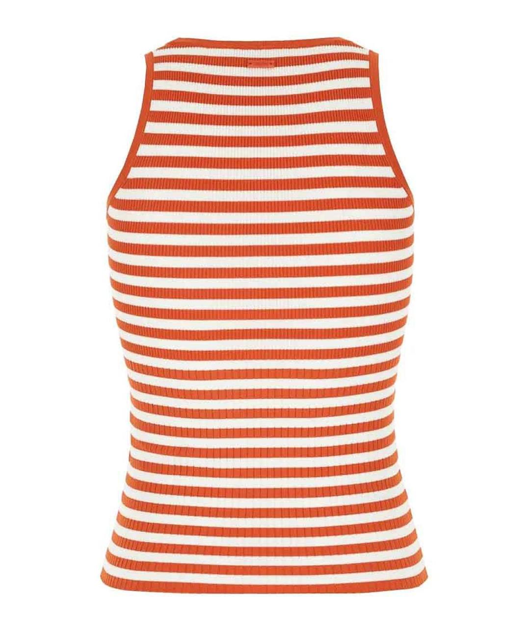 MAX MARA Оранжевая вискозная майка, фото 2