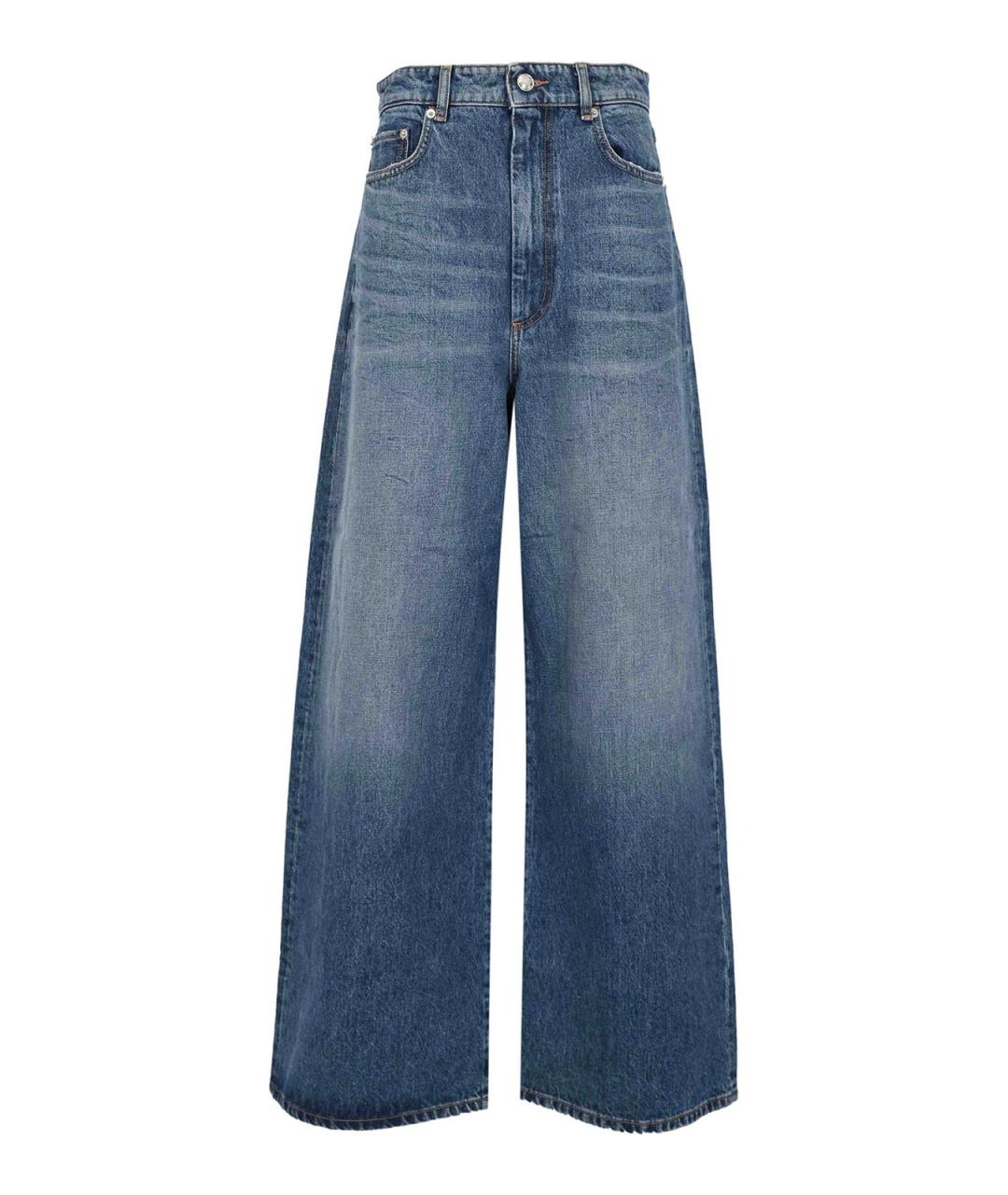 SPORTMAX Синие хлопковые прямые джинсы, фото 1