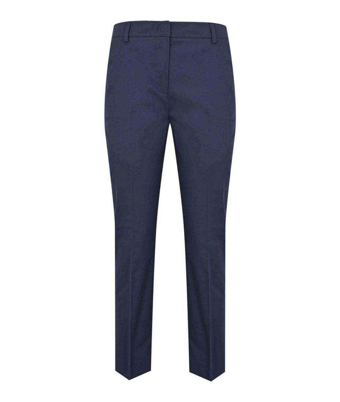 WEEKEND MAX MARA Синие хлопковые брюки широкие, фото 1