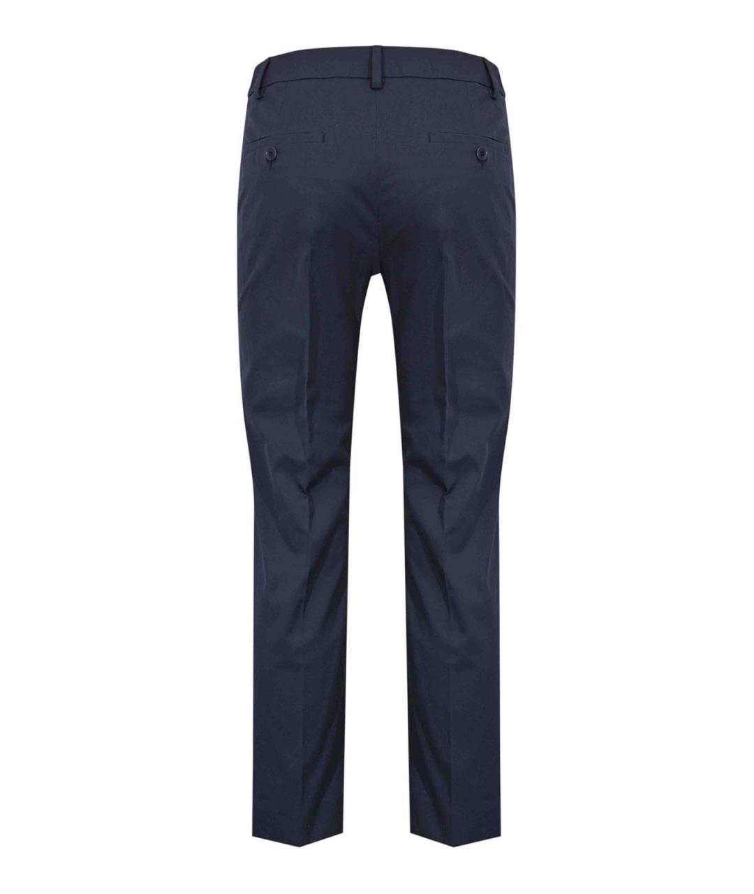 WEEKEND MAX MARA Синие хлопковые брюки широкие, фото 2