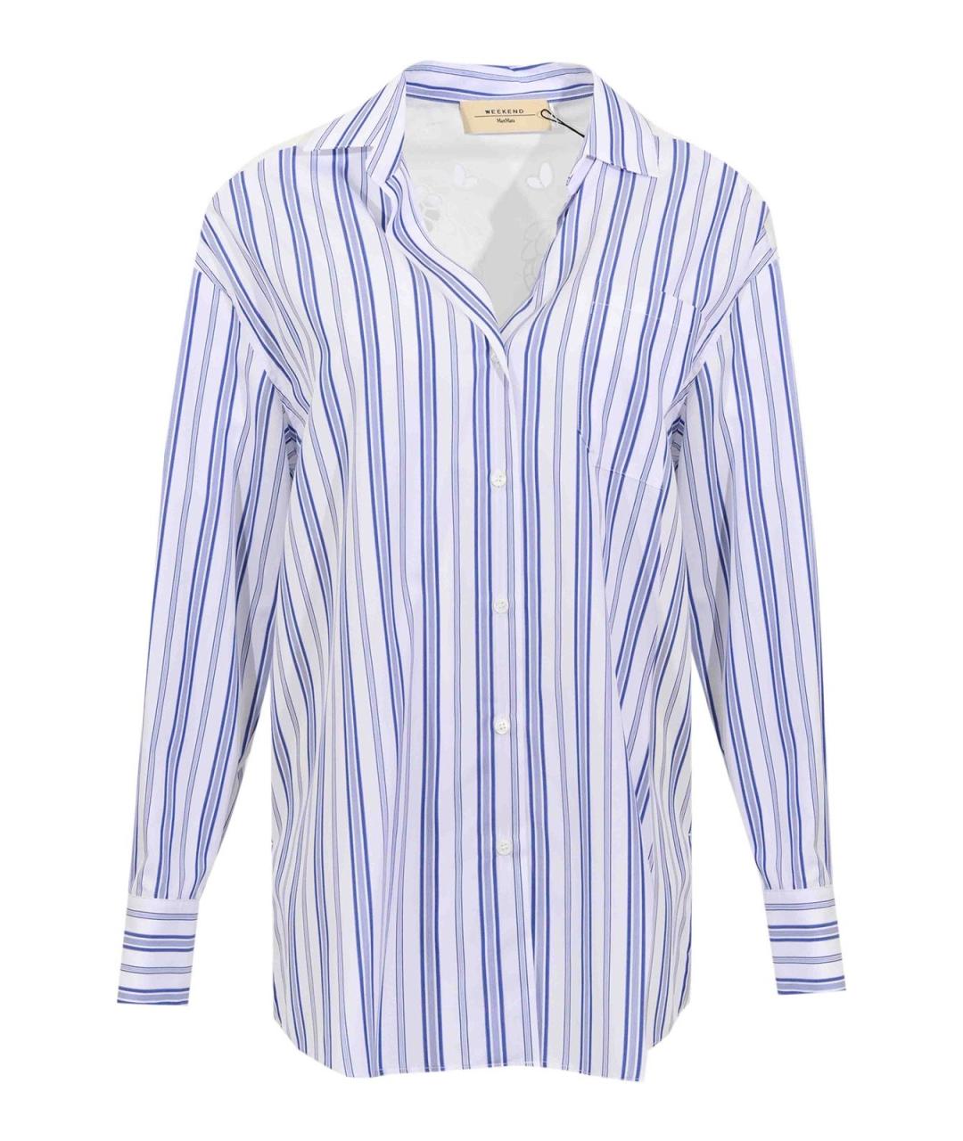 WEEKEND MAX MARA Синяя хлопковая рубашка, фото 1