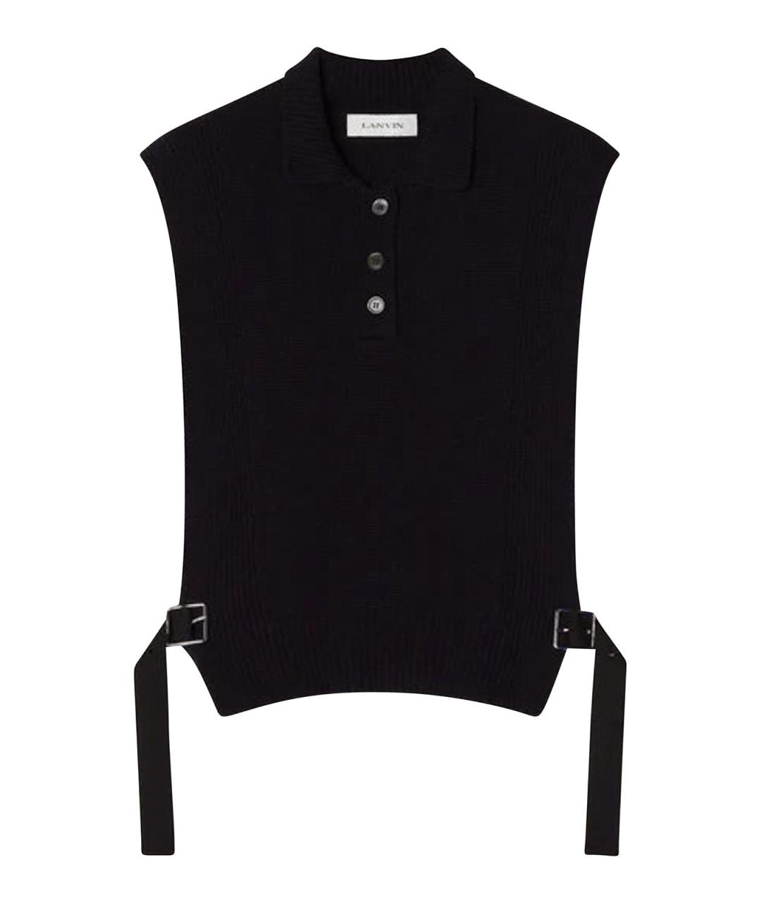 LANVIN Синяя кашемировая футболка, фото 1