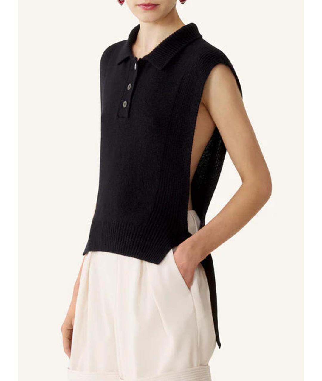 LANVIN Синяя кашемировая футболка, фото 3