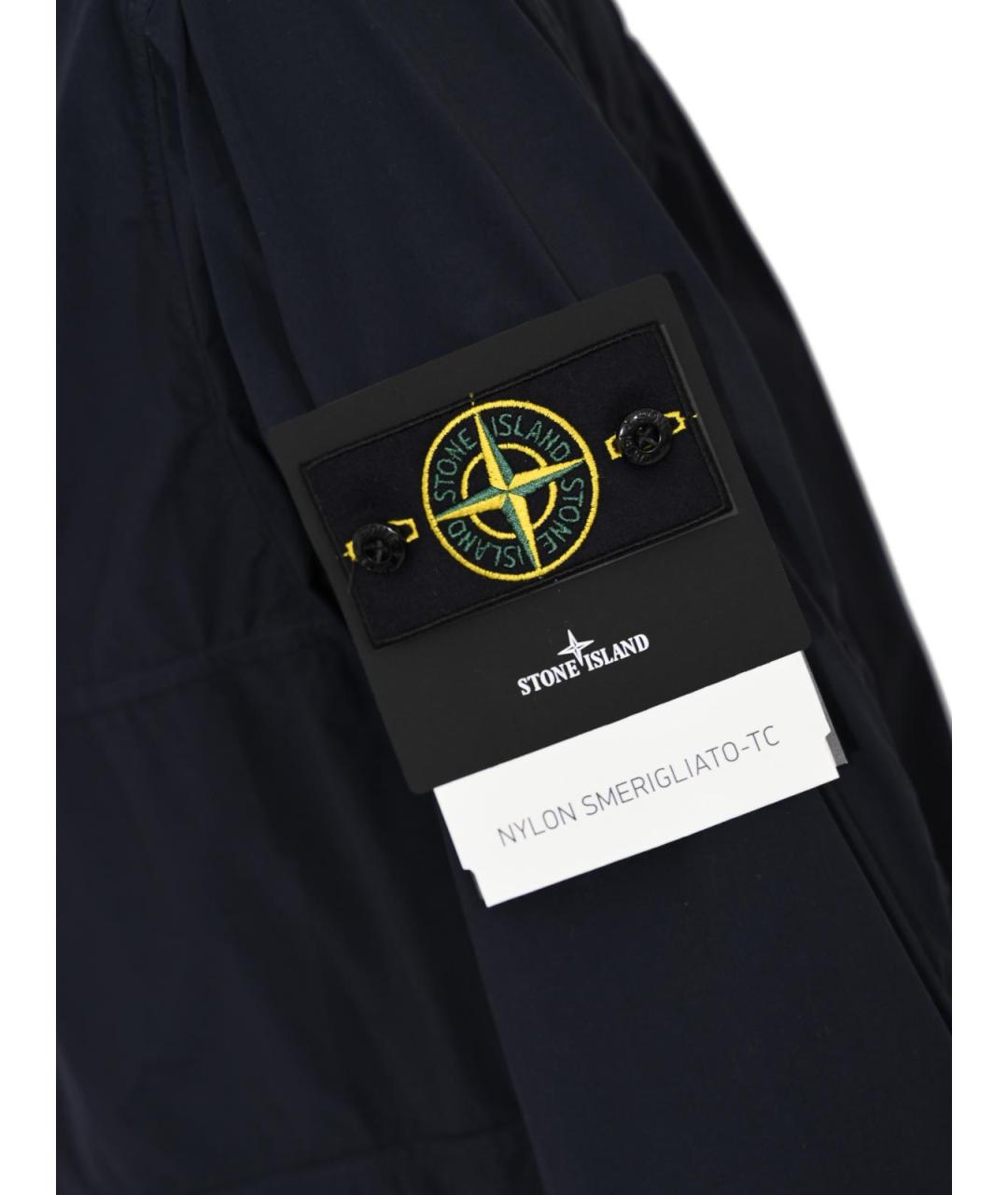 STONE ISLAND Темно-синяя полиамидовая куртка, фото 3