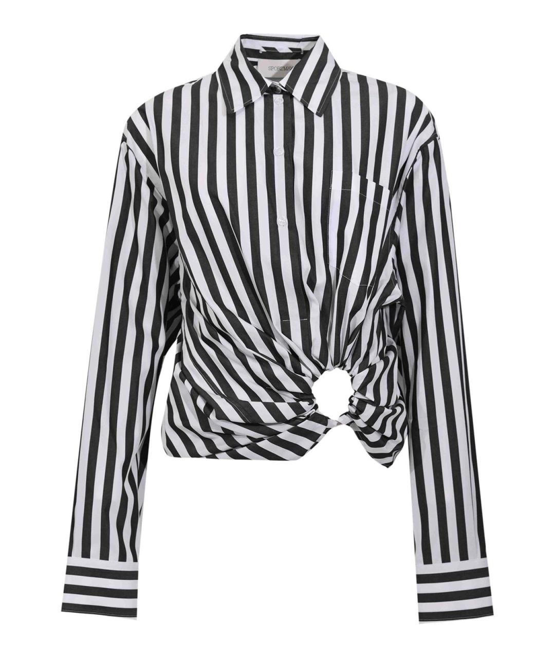 SPORTMAX Черная хлопковая рубашка, фото 1