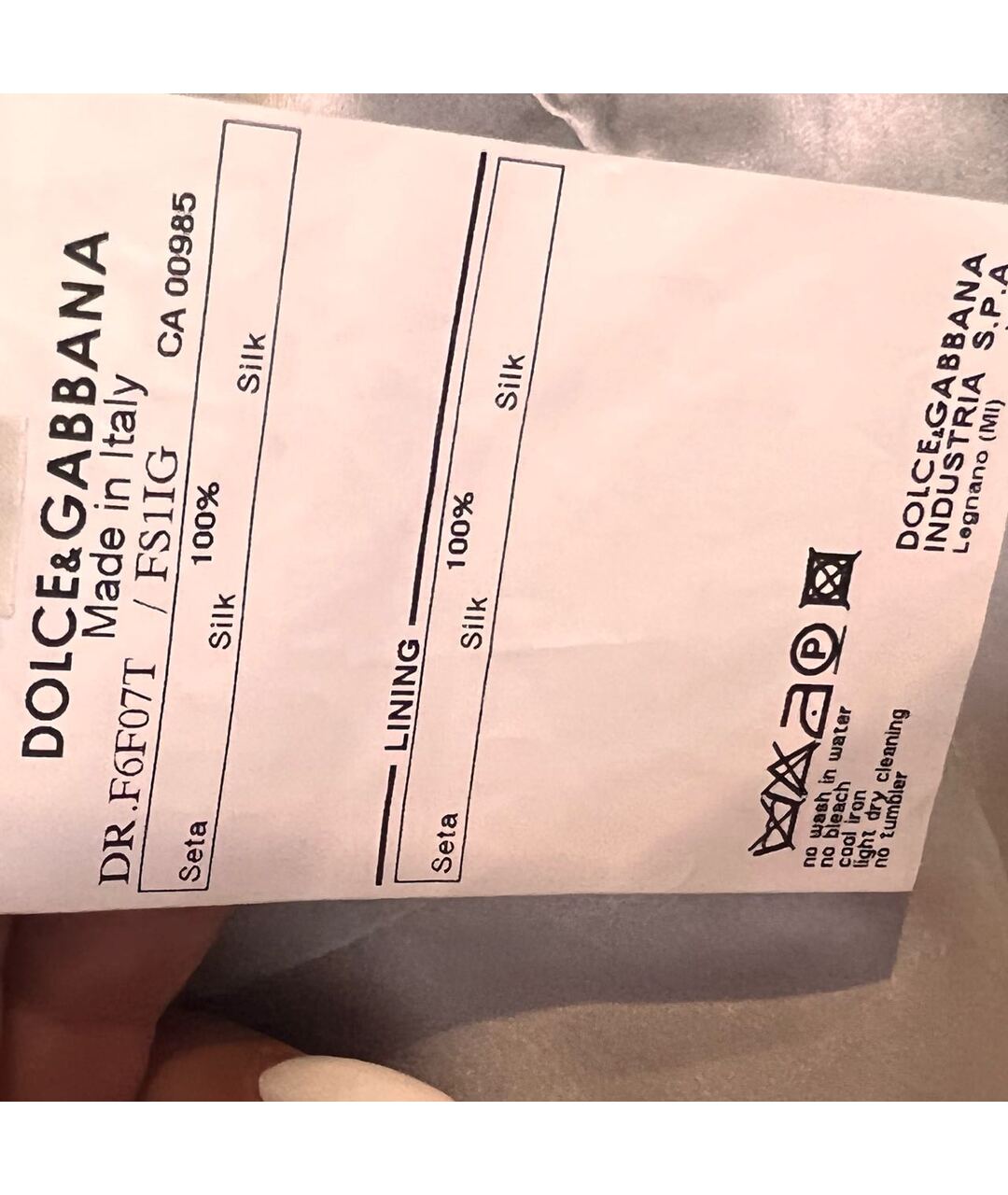 DOLCE&GABBANA Серебряное шелковое платье, фото 7