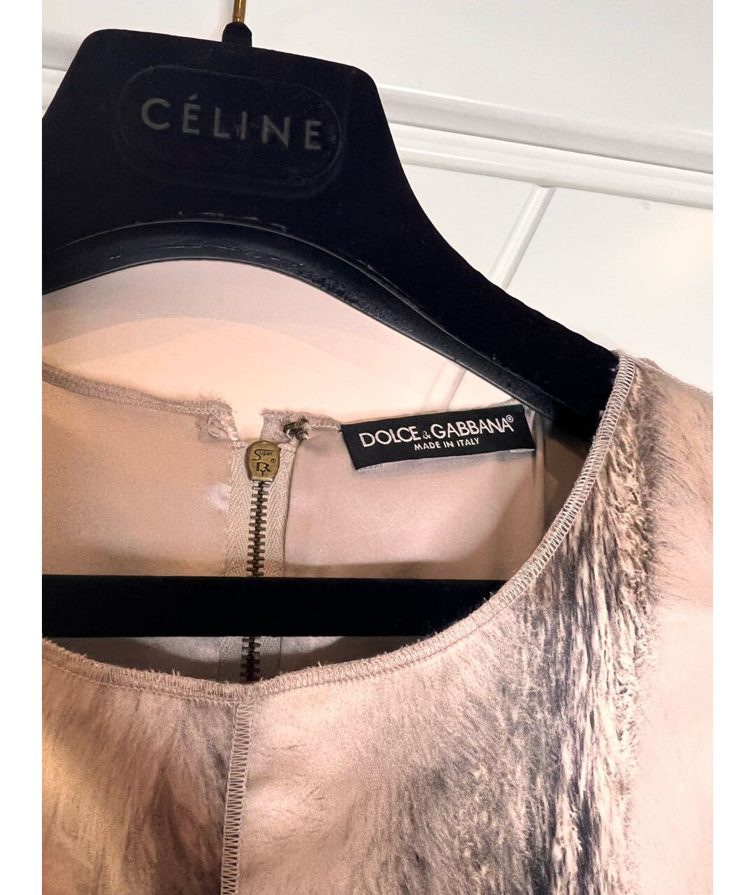 DOLCE&GABBANA Серебряное шелковое платье, фото 4