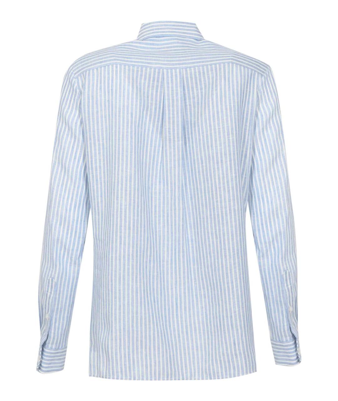 WEEKEND MAX MARA Синяя льняная рубашка, фото 2