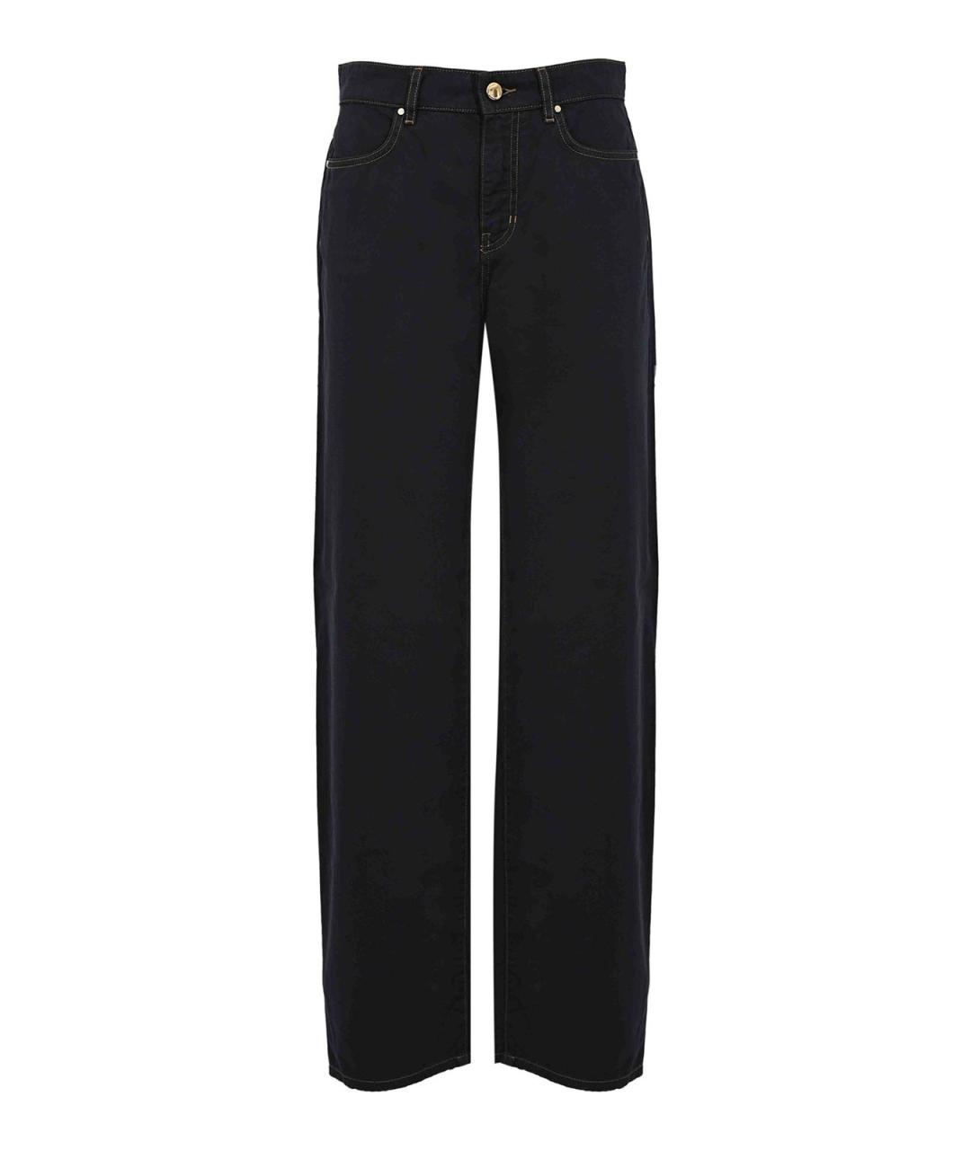 MAX MARA STUDIO Синие хлопковые брюки широкие, фото 1