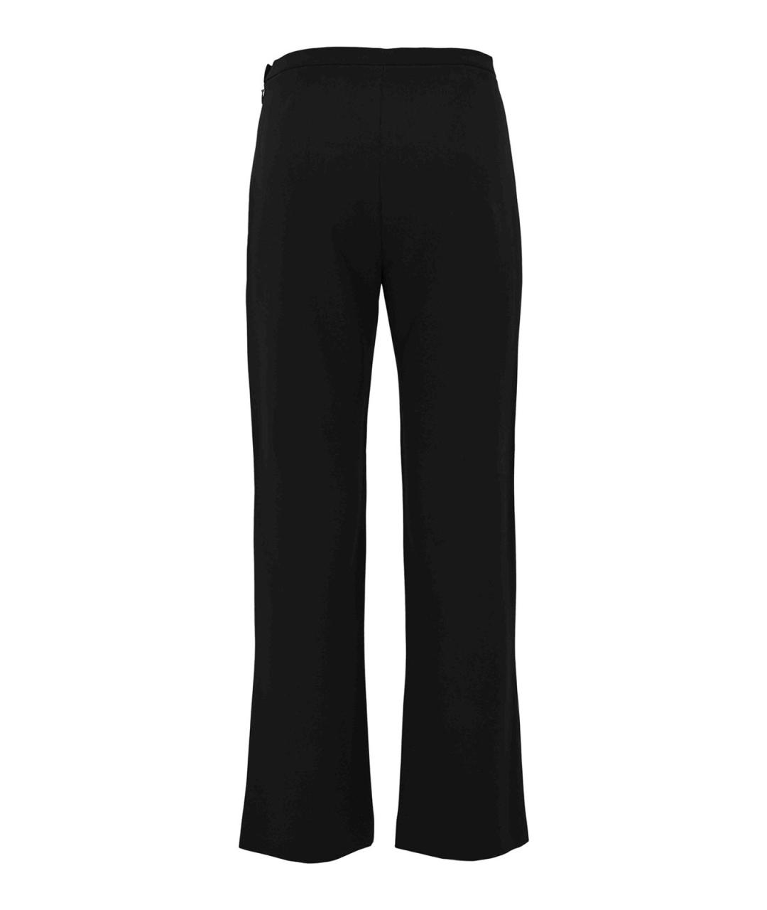 ALBERTA FERRETTI Черные вискозные прямые брюки, фото 2