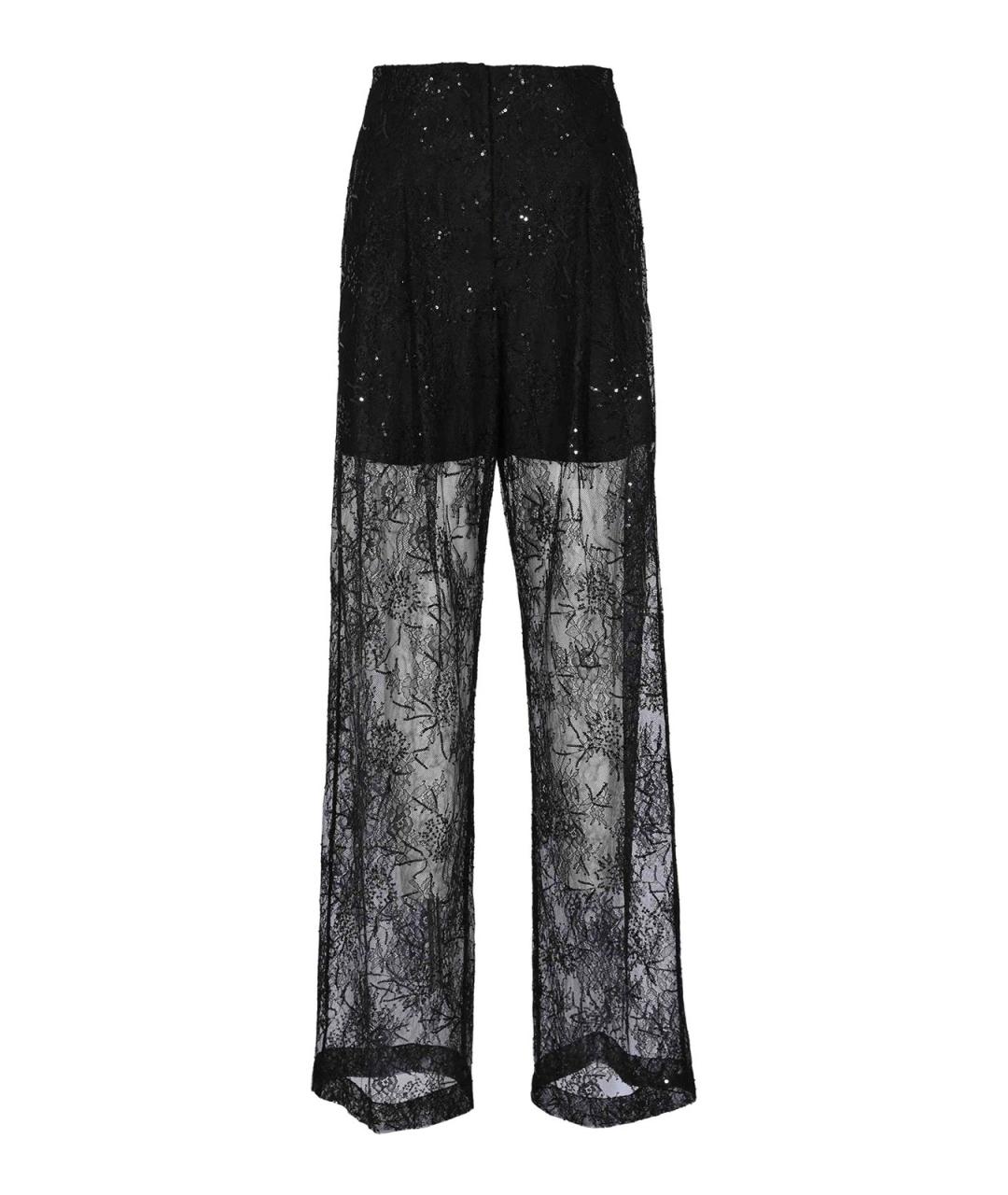 ALBERTA FERRETTI Черные полиамидовые прямые брюки, фото 1