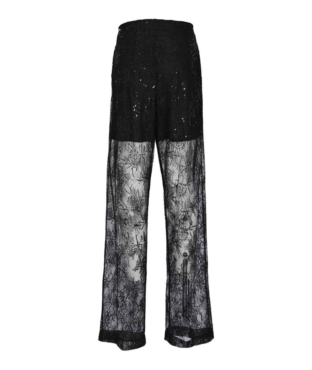 ALBERTA FERRETTI Черные полиамидовые прямые брюки, фото 2