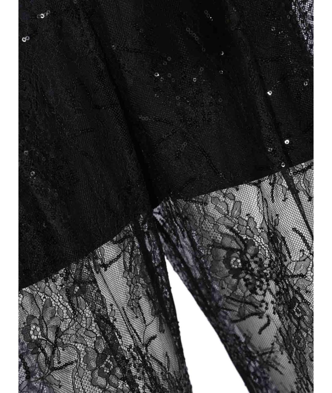 ALBERTA FERRETTI Черные полиамидовые прямые брюки, фото 3