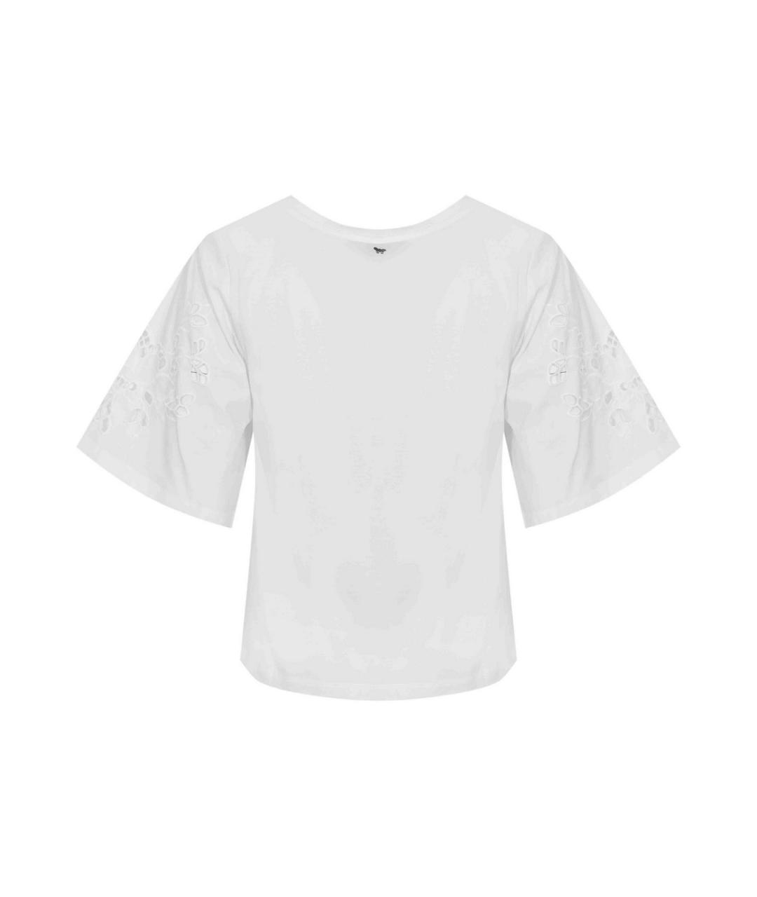 WEEKEND MAX MARA Белая хлопковая футболка, фото 2