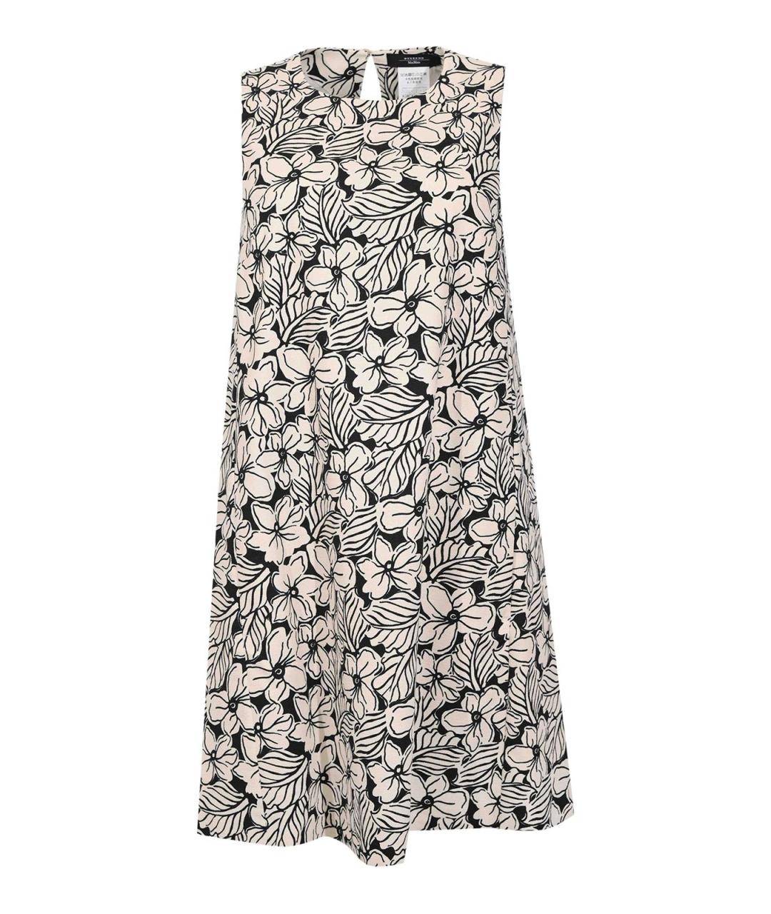 WEEKEND MAX MARA Черное хлопковое повседневное платье, фото 1
