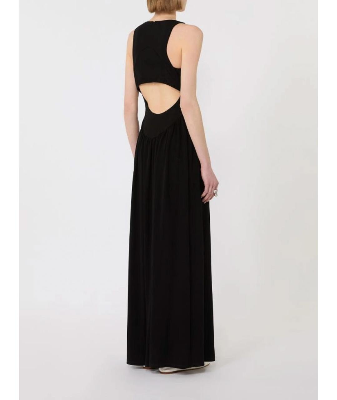 SPORTMAX Черное вискозное вечернее платье, фото 3