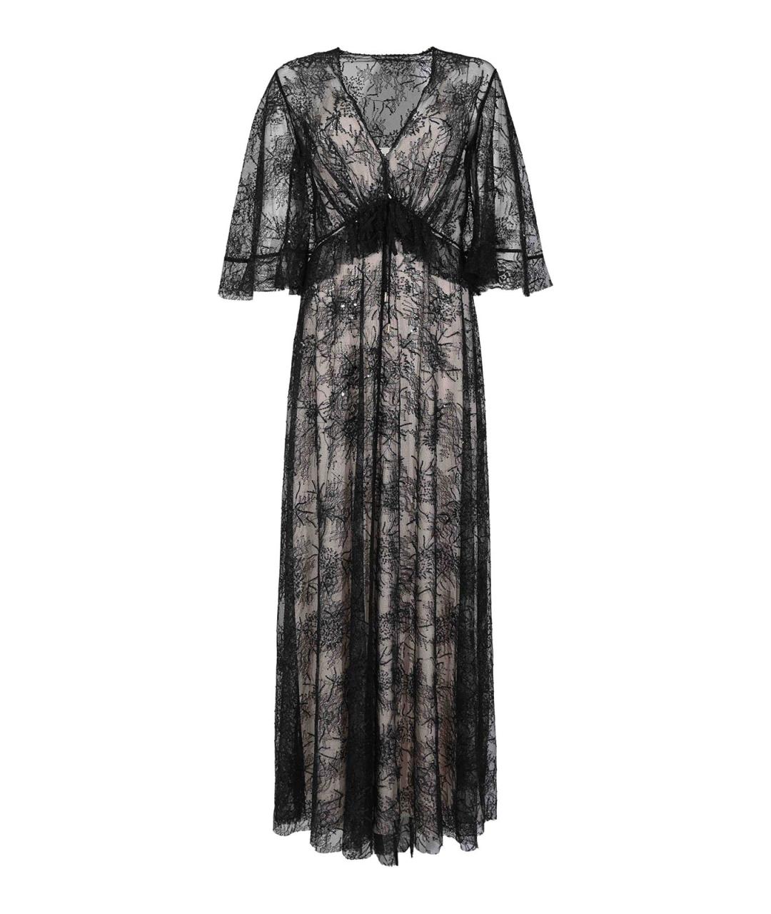 ALBERTA FERRETTI Черное полиамидовое повседневное платье, фото 1