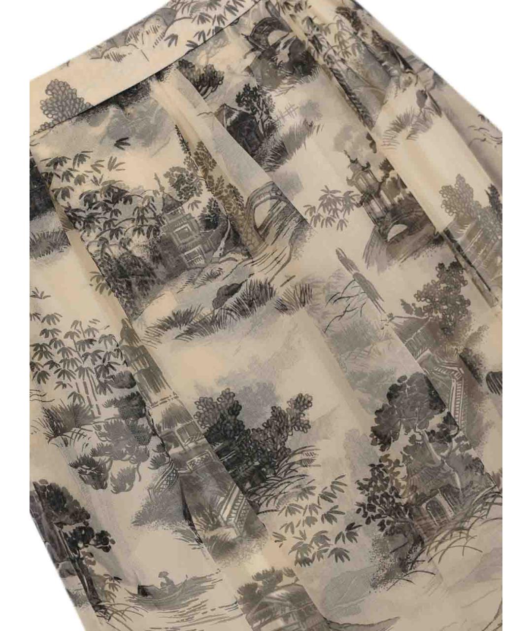 MAX MARA STUDIO Мульти шелковая юбка миди, фото 3