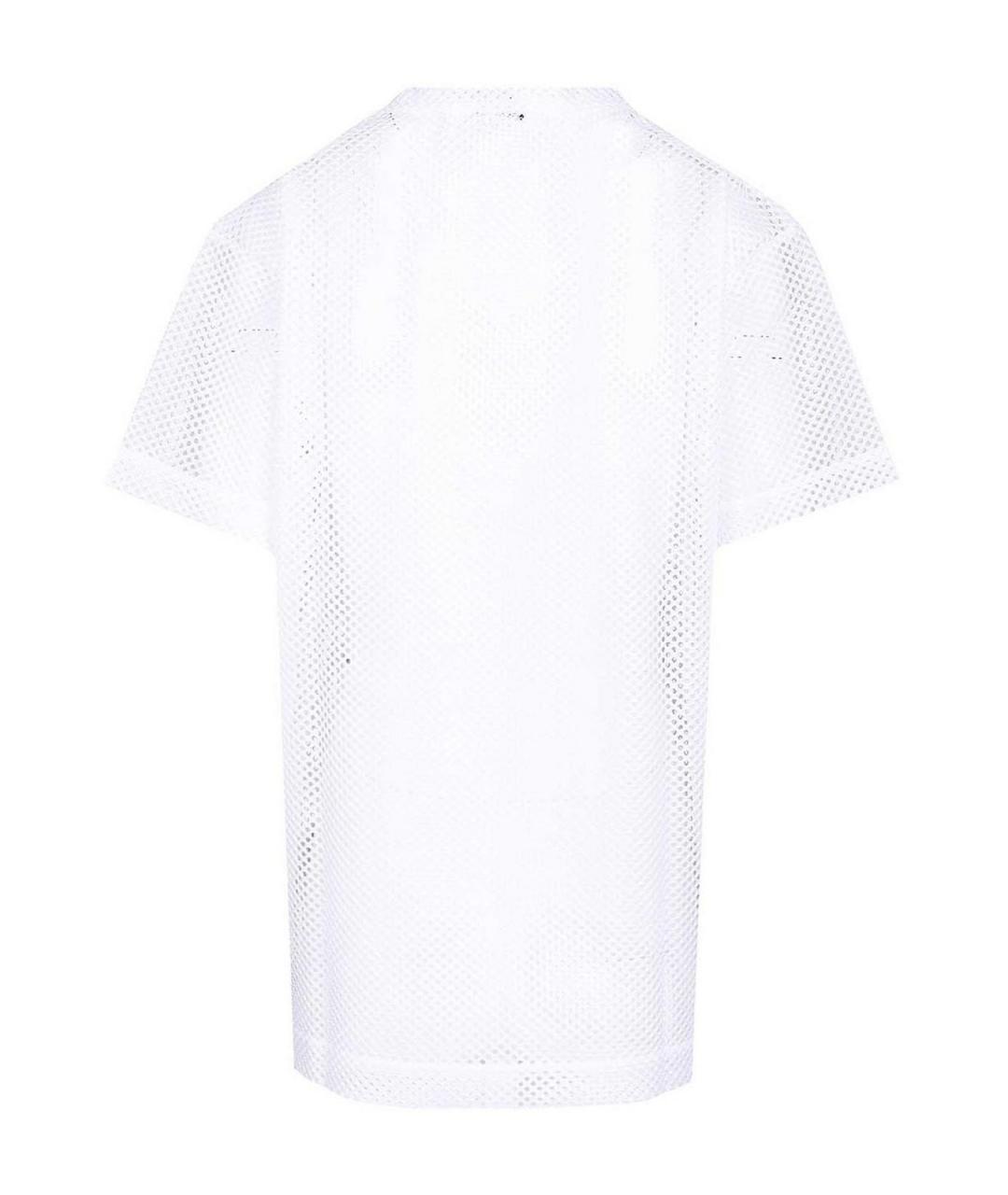 COMME DES GARÇONS PLAY Белая полиэстеровая футболка, фото 2